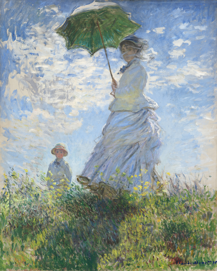 Woman with a Parasol Madame Monet and Her Son 1875 Claude Monet -  TOPARTGALLERY